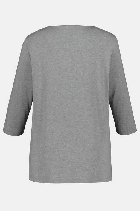 Shirt, Kristallstickerei, 3/4-Ärmel, Rundhals