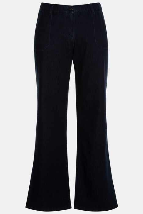 Dark Rinse Wide Leg Mary Fit Stretch Jeans
