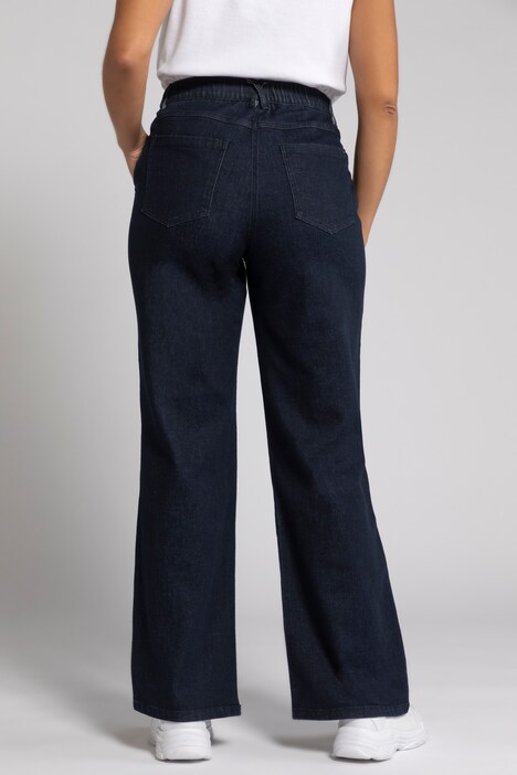 Dark Rinse Wide Leg Mary Fit Stretch Jeans