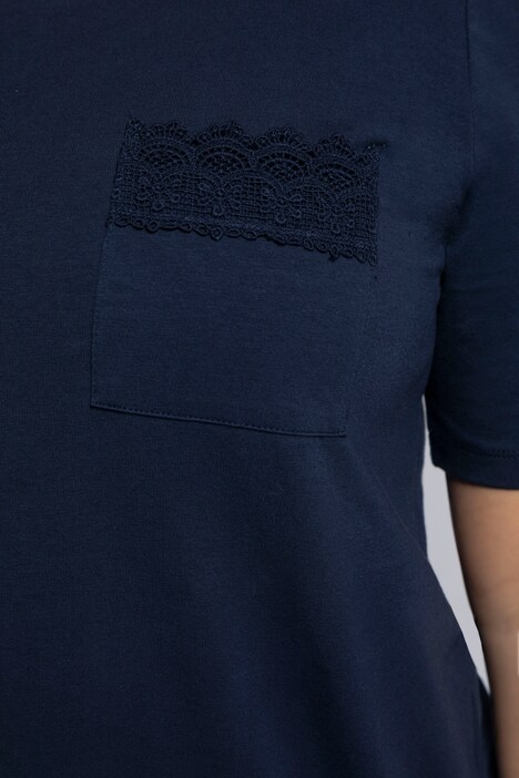 Eco Cotton Lace Pocket Short Sleeve Stretch Tee
