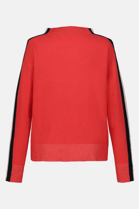 Pullover feel good, Zierstreifen, Langarm, Feinstrick