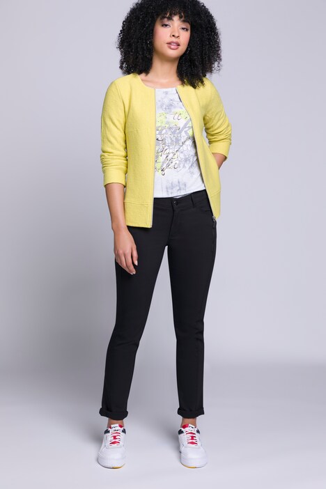 Hose Julia, Zipper-Detail, schmale 5-Pocket