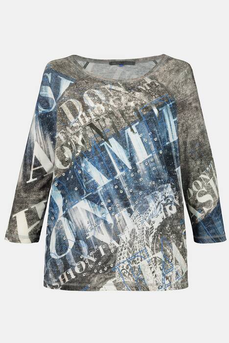 Shirt Identity, oversized, Schriftdruck, O-Shape