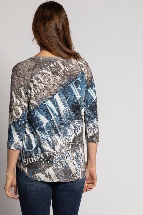 Shirt Identity, oversized, Schriftdruck, O-Shape