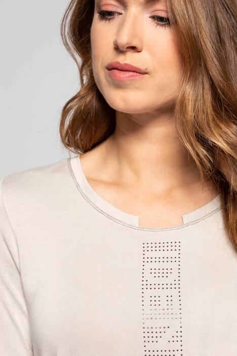 Shirt Identity, Statement-Band, Saumkordel, Langarm