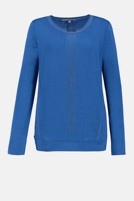 Shirt Identity, Statement-Band, Saumkordel, Langarm