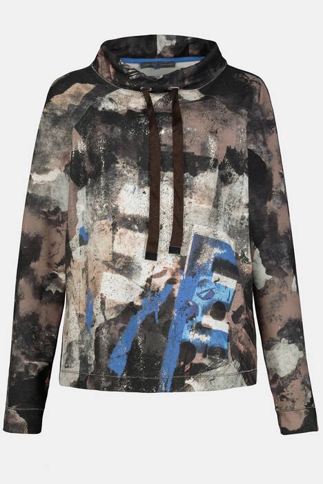 Sweatshirt Identity, Letteringmuster, Stehkragen, Langarm