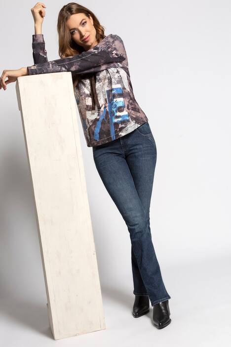 Sweatshirt Identity, Letteringmuster, Stehkragen, Langarm