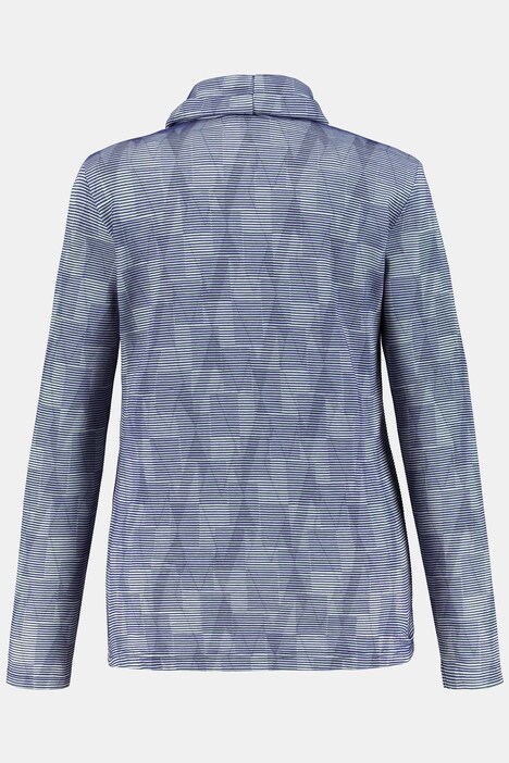 Sweatshirt, grafisches Muster, Rollkragen, Langarm