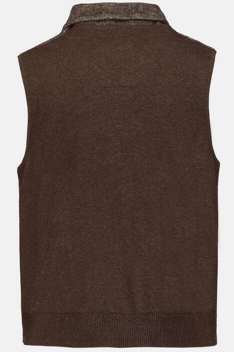 Weste, Fischgrat, Revers, 4 Taschen, Spitzsaum