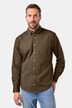 Chemise en lin mélangé. Manches longues et col à pointes boutonnées - coupe Modern Fit