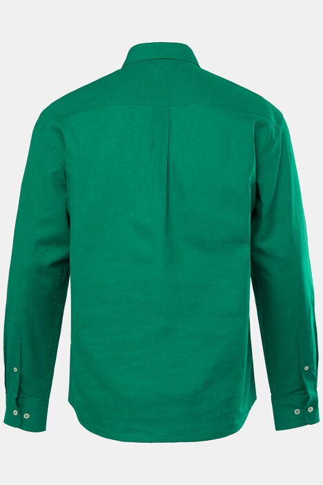 Hemd, Langarm, Leinenmix, Buttondown-Kragen, Modern Fit