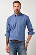 Overhemd van een linnenmix, lange mouwen, button-down kraag, modern fit