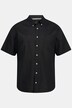 Chemise en lin mélangé. Manches courtes et col à pointes boutonnées. Coupe Modern Fit.