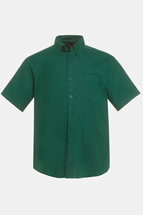 Hemd, Halbarm, Leinenmix, Buttondown-Kragen, Modern Fit