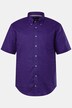 Chemise en lin mélangé. Manches courtes et col à pointes boutonnées. Coupe Modern Fit.