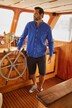 Bermuda en lin mélangé. Taille élastique. Coupe Basic Fit