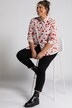 blouse, stippen, goudkleurige knopen, lange mouwen, oprolpatje