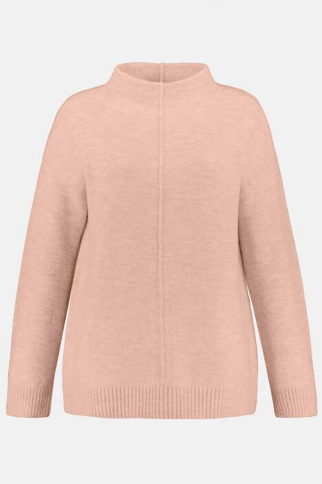 Pullover, oversized, Stehkragen, Langarm