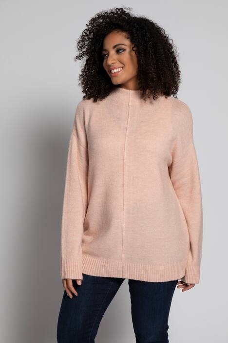 Pullover, oversized, Stehkragen, Langarm