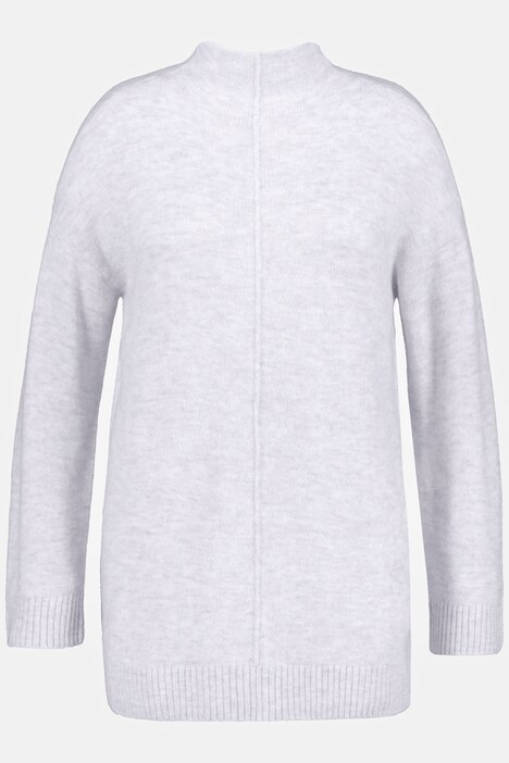 Brushed Funnel Neck Oversized Fit Stretch Sweater