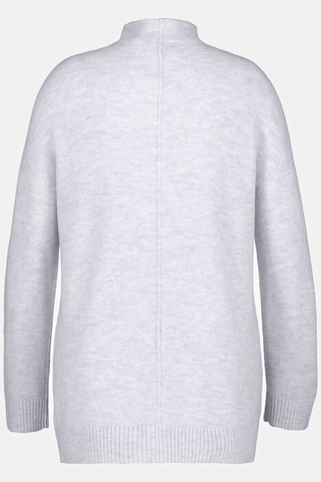 Brushed Funnel Neck Oversized Fit Stretch Sweater