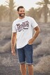 Camiseta, pack de 2, cuello redondo, manga al codo, estampado de ancla