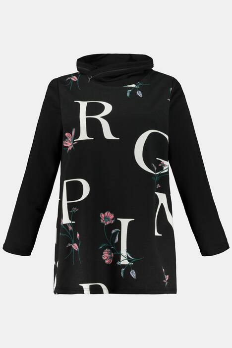 Longsweater, Buchstaben, Blüten, Classic, Langarm