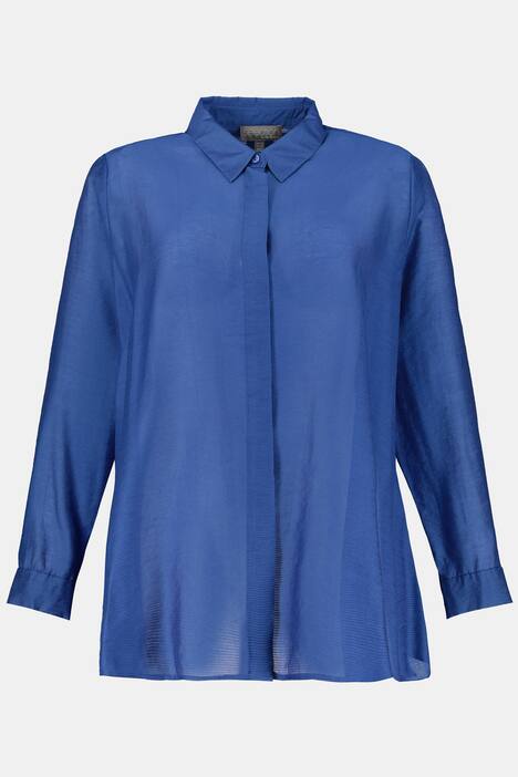 Bluse, Querstreifen, Zipfelsaum, Langarm