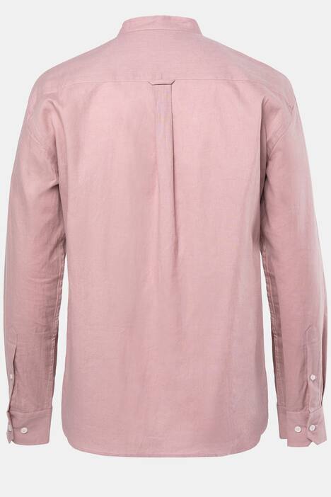 JP1880 Overhemd van een linnenmix, lange mouwen, opstaande kraag, modern fit