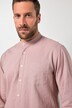 JP1880 Overhemd van een linnenmix, lange mouwen, opstaande kraag, modern fit