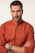 JP1880 Overhemd van een linnenmix, lange mouwen, opstaande kraag, modern fit