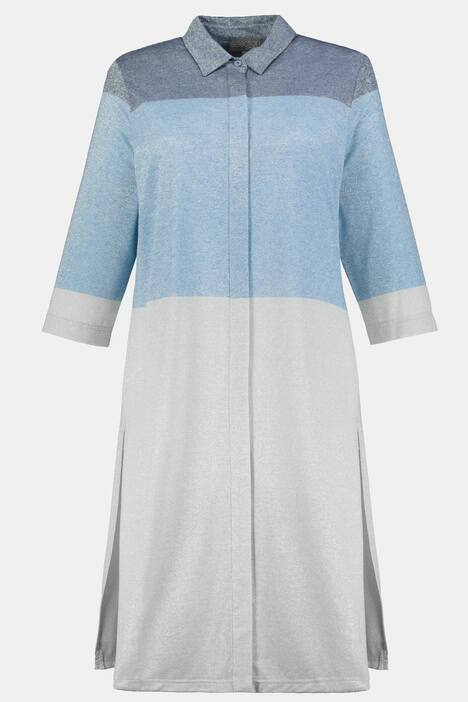 Longbluse, Jersey, Blockstreifen, Langarm