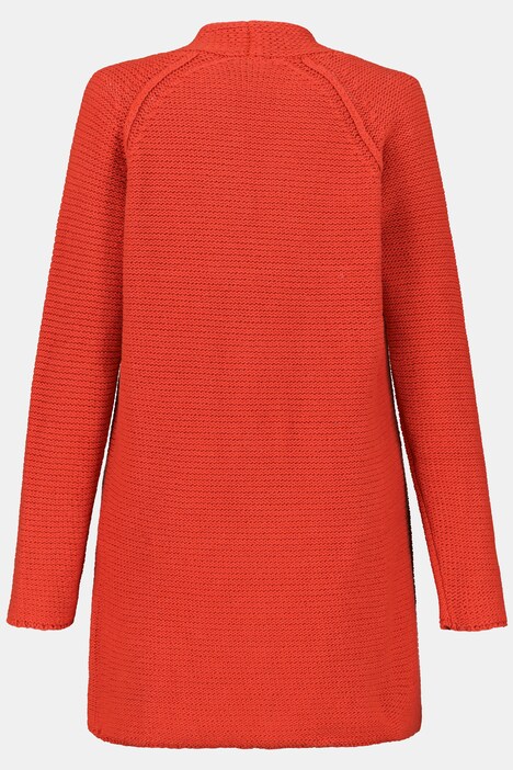 Strickjacke, lange, offene Form, Linksstrick