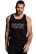 Tílko, top AC/DC, bez rukávů, kulatý výstřih, Bandshirts, do velikosti 8XL