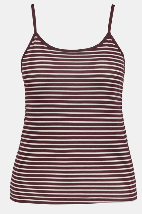 top, set van 2, gestreept / uni, spaghettibandjes, mouwloos