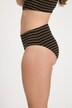 slips, set van 2, gestreept/effen, biologisch katoen