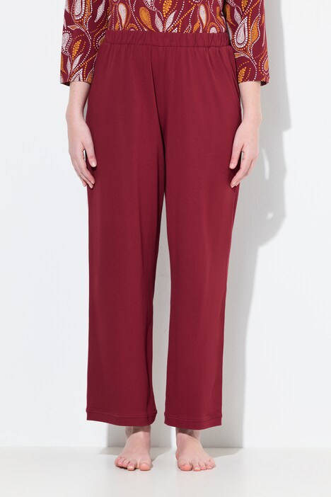Pyjamabroek, effen kleur, rechte pijpen