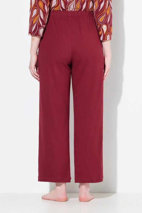 Pyjamabroek, effen kleur, rechte pijpen