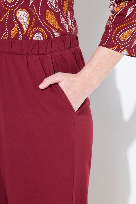 Pyjamabroek, effen kleur, rechte pijpen