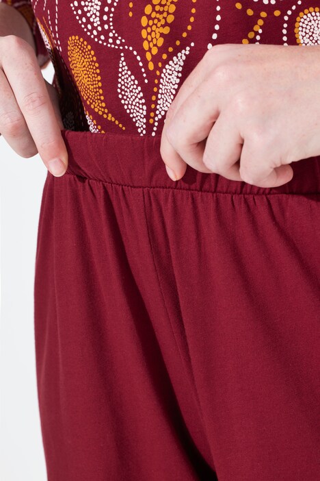 Pyjamabroek, effen kleur, rechte pijpen