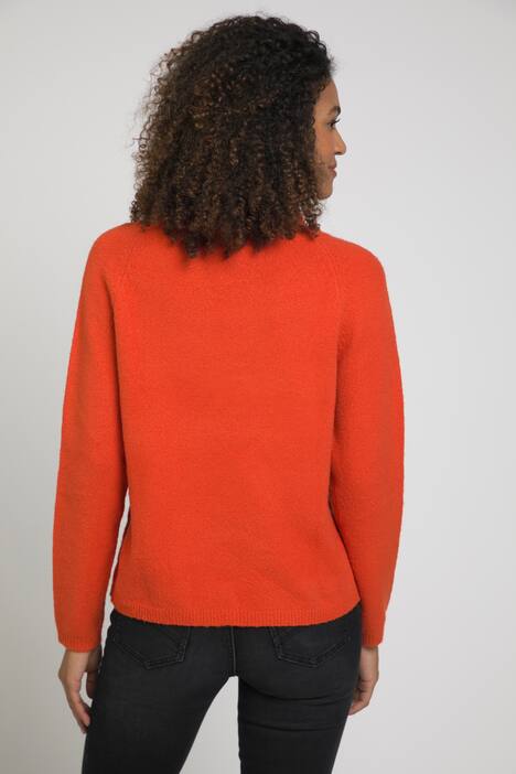 Pullover, Zopfmuster, Stehkragen, weicher Feinstrick