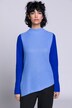 Pullover, asymmetrische Front, Stehkragen, Langarm
