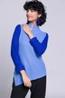Pullover, asymmetrische Front, Stehkragen, Langarm