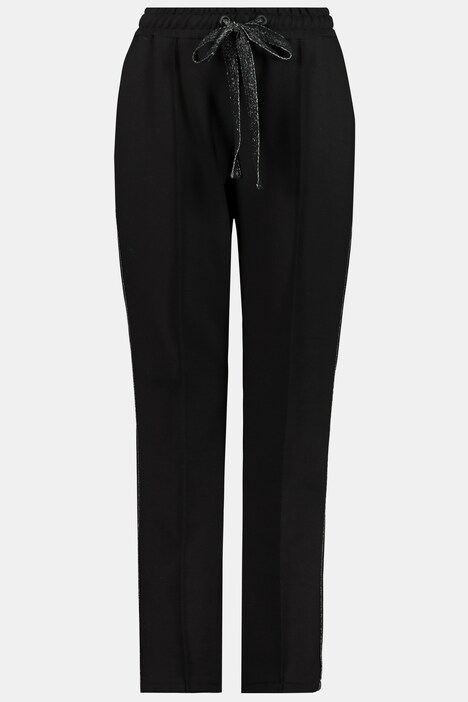 Hose Julia Identity, Edeljersey, Saum mit Band, schmal und bequem