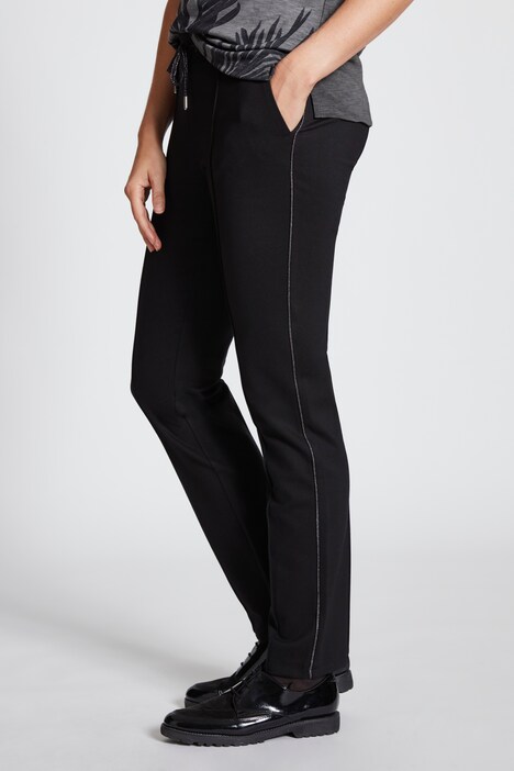 Hose Julia Identity, Edeljersey, Saum mit Band, schmal und bequem