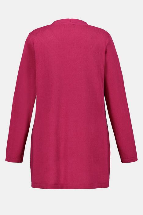 Strickjacke, Seitenschlitze, weicher Feinstrick