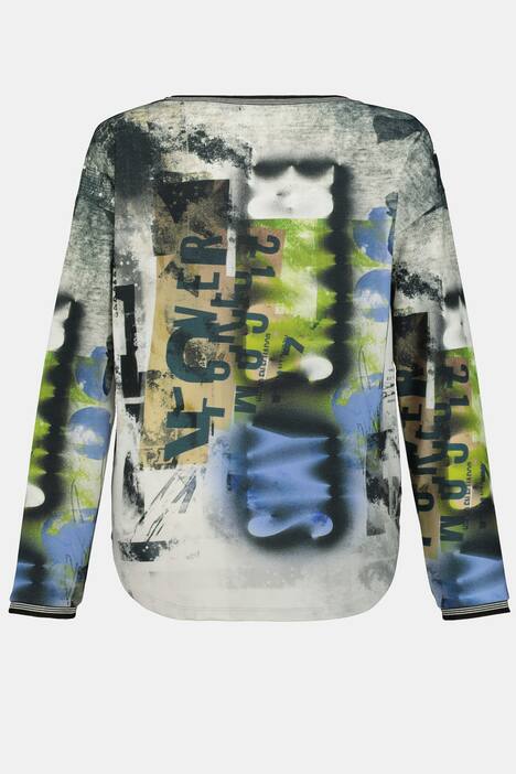Sweatshirt Identity, Muster mit Statement, Langarm