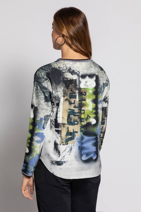 Sweatshirt Identity, Muster mit Statement, Langarm