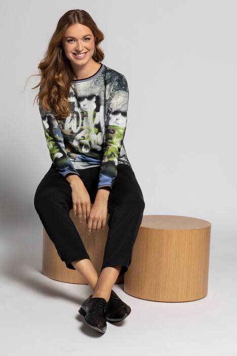Sweatshirt Identity, Muster mit Statement, Langarm